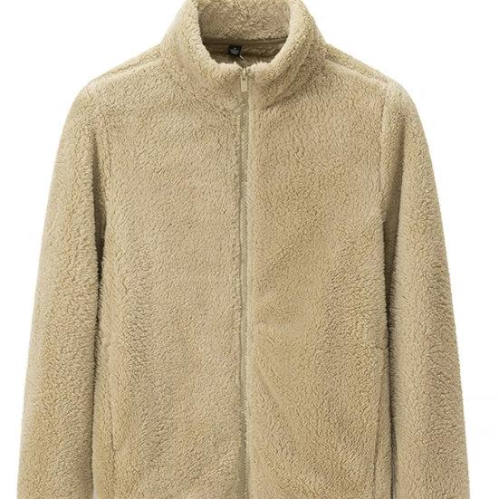 Женское пальто, осенне-зимнее флисовое пушистое пальто, теплое женское плюшевое пальто с застежкой-молнией для повседневной носки