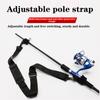 Fishing Rod Carrying Strap Sling Shoulder Belt Security Tools Nylon Rod Bracket Waist Belt Strap Fishing Tool Accessories