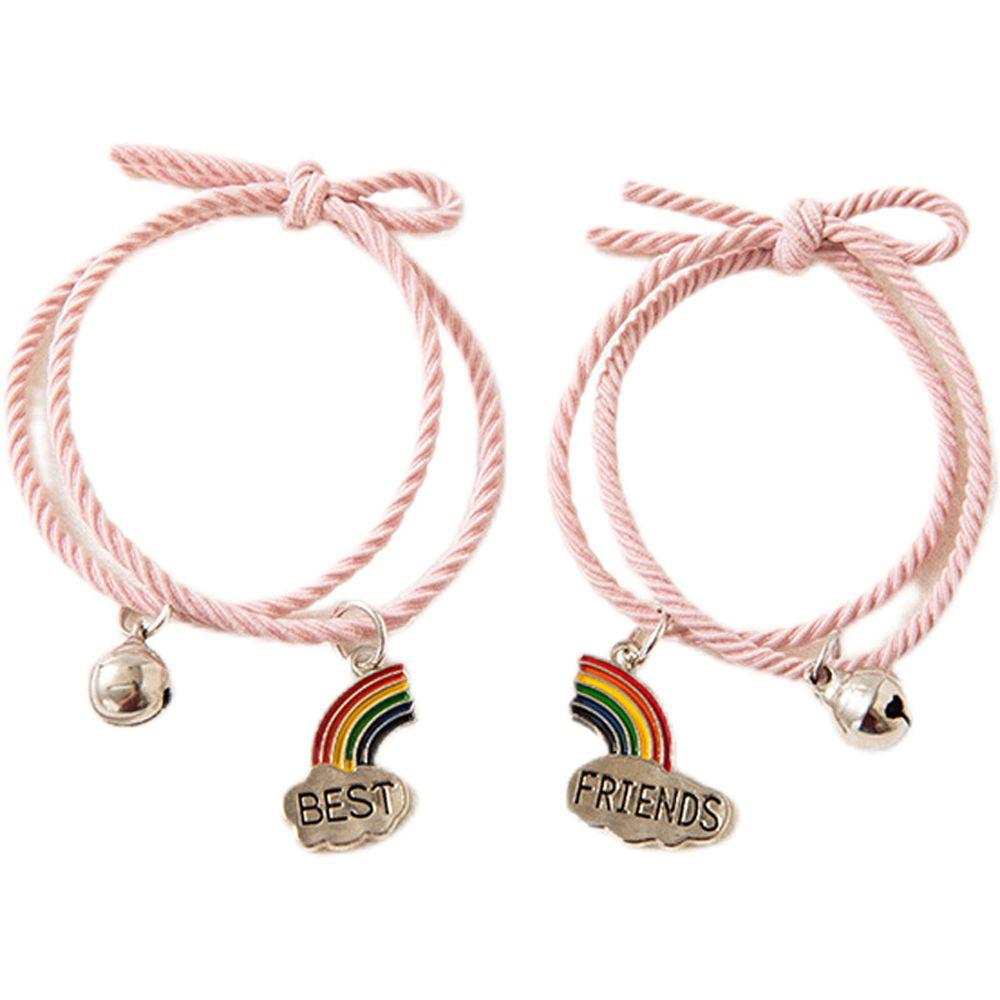 Подвеска из веревки для волос, плетеная веревка, лучшие браслеты для друзей, повязки для волос, браслеты, украшения Радуга