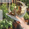 Акриловый садовый колышек с луной и феей, атмосферостойкое уличное украшение для двора, газона, патио, дорожки, убывающая луна, колышек с эльфом, палочка, орнамент