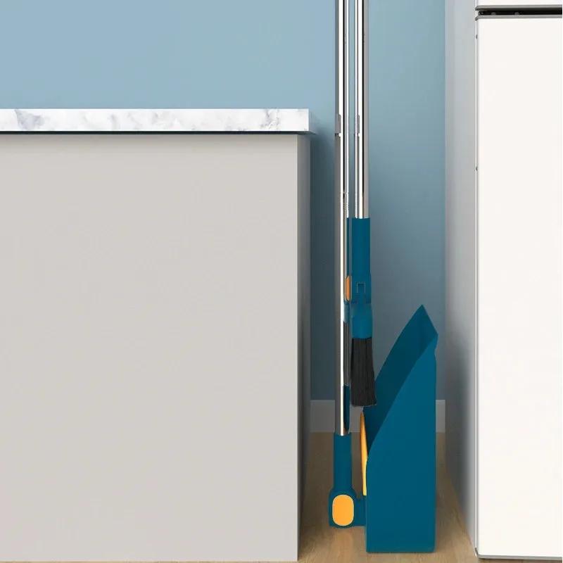 Вертикальная метла и совок для мусора, набор для уборки веников для офиса, дома, кухни, пола в помещении, набор для уборки веников и совок для мусора