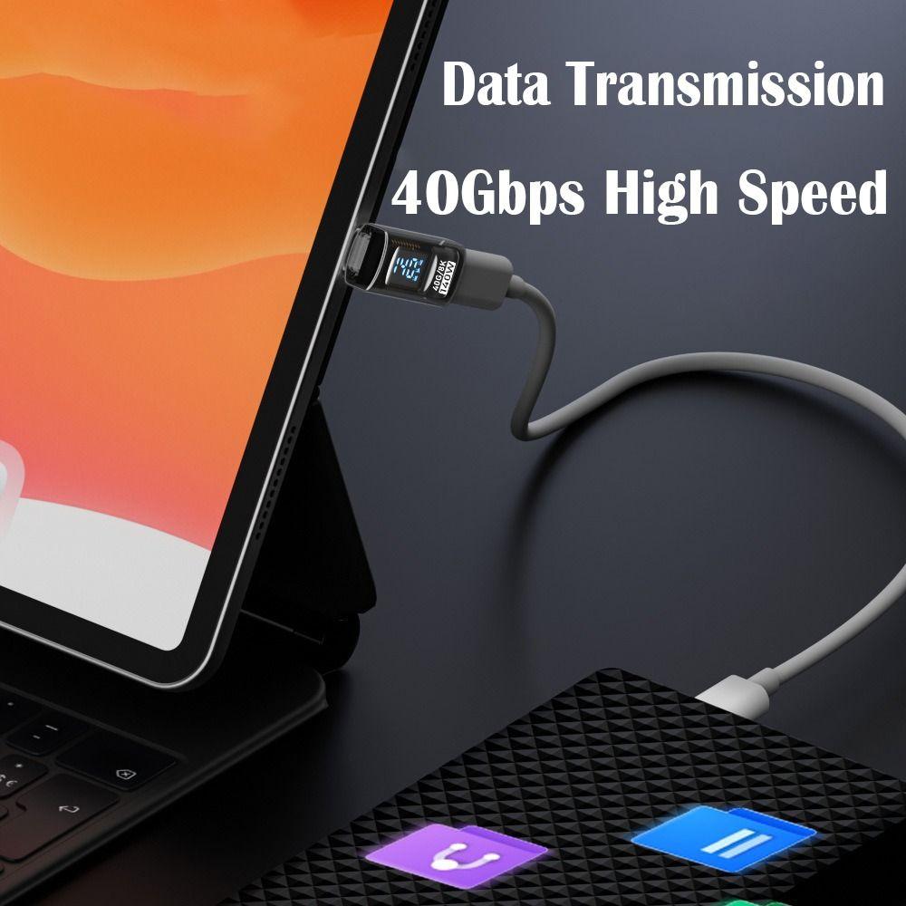1PC Digital Display USB4 Type-C Converter 8K 60HZ OTG Adapter Power Meter Tester Mobile Phone