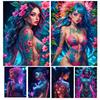 Современная цветочная девушка 5DDIY Алмазная картина Красивые цветы Модная и сексуальная аниме женская картина Печать Украшение для спальни