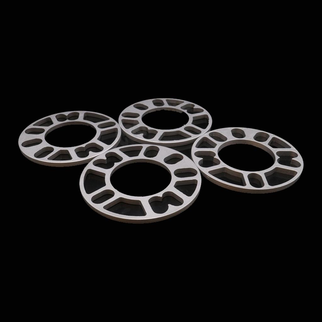 4Pcs 3/5/8/10mm Alloy Aluminum Wheel Spacers Shims Plate For 4/5 Stud Wheel 4x100 4x108 4x114.3 5x100 5x108 5x110 5x115 5x120 Tire Chucks 1