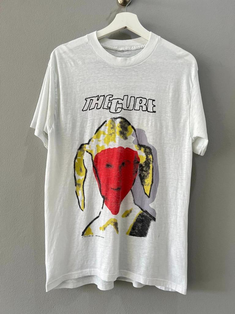 The Cure band rare design white short sleeve remake T shirt vtg Basic
