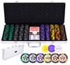 Poker Box - Silver Metal Case - 500 14g Chips - 2 Decks of Cards - 5 Dice - 3 Buttons