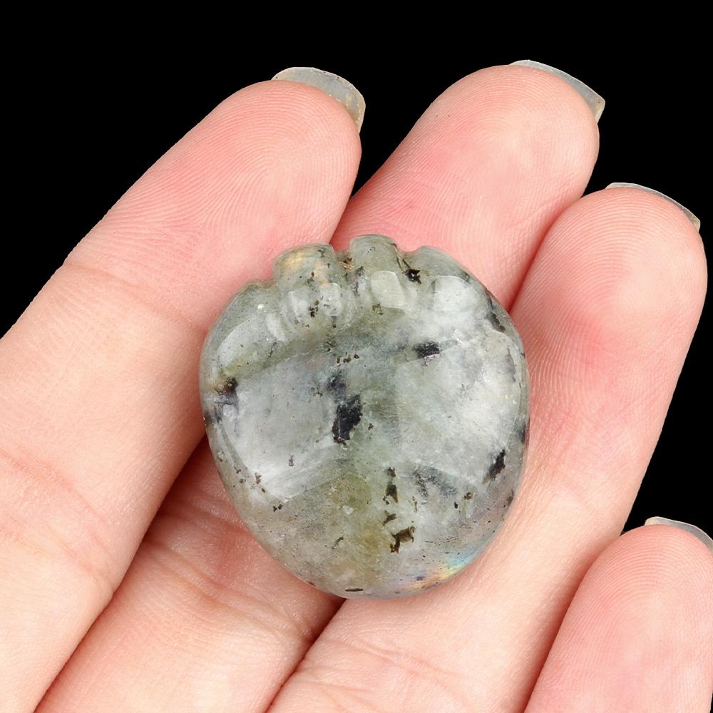 Lovely Ornaments Natural Stone Little Girl's Foot Decorative Ornament Lucky Gift Spiritual Jewelry Size 25x23mm