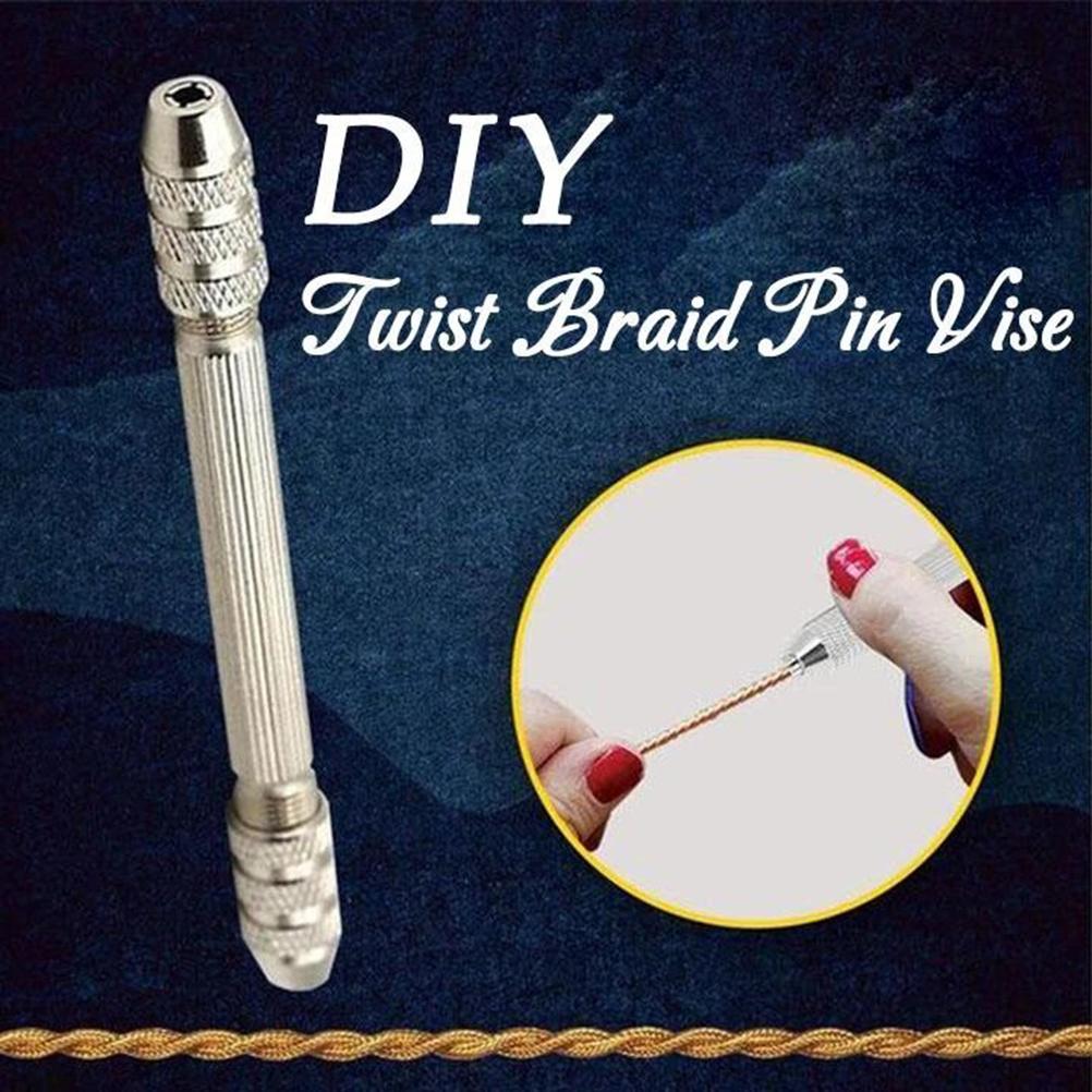 Fancy Jewel Braided Pinvise Braid Pin Vise for Jewelry Double Ended Pin Vise Twist and Braid Wire Tool for Jewelry