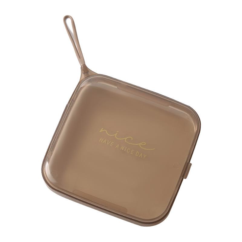 Квадратная коробка для маски, новая креативная портативная коробка для хранения пылезащитной маски, противообрастающая крышка, пластиковый зажим для временного хранения