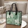 Elegant Green Leaf Tote Bag for Daily Shopping Outdoor Casual Use Fashion Portable Shoulder Handbag