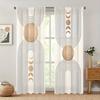 Simple Geometric Circular Line - Pole Bag Curtains, Bedroom And Kitchen Decoration, Home Decoration, Living Room Decoration