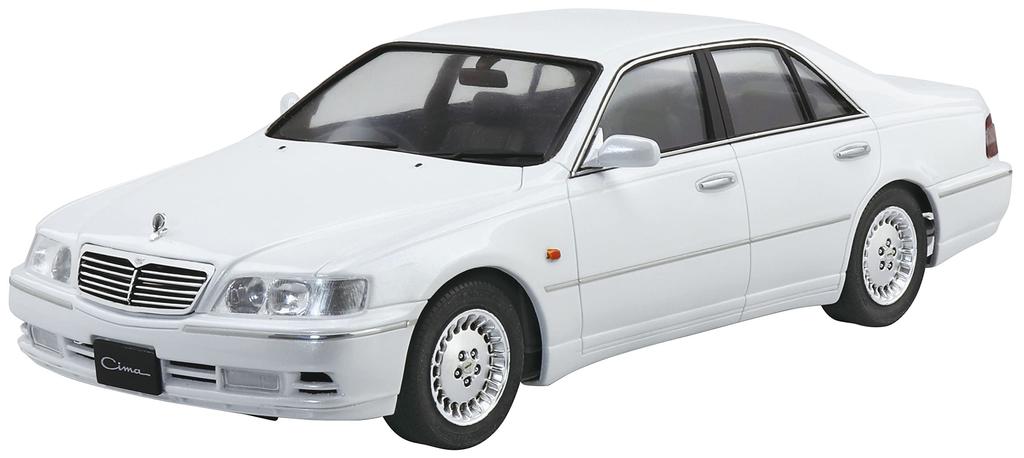 Aoshima Bunka Kyozai Серия моделей автомобилей 137 Nissan Y33 Cima 1996 Пластиковый модельный комплект ООО. 1/24 Нет. (Формованный цвет)