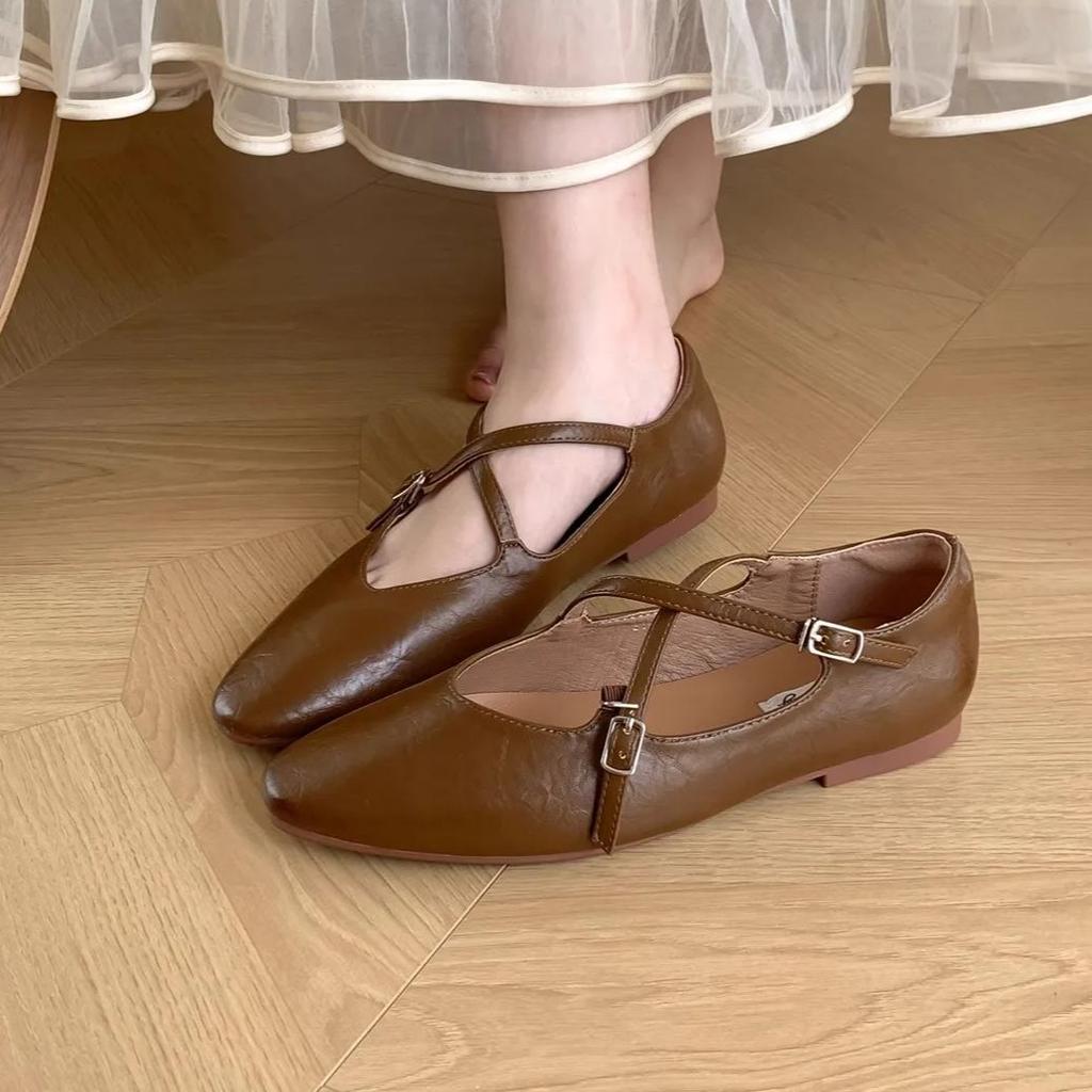 Мода Bailamos 2024 Новые женские балетки Мягкие туфли Мэри Джейн Модные неглубокие женские повседневные уличные туфли для платья Плоские балетки Mujer