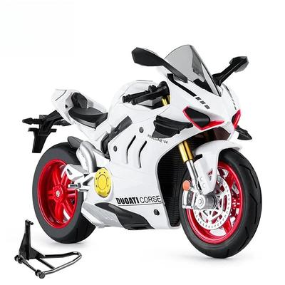 1/10 Ducati V4S S1000RR H2R Сплав Литье под давлением Модель Мотоцикла Коллекция Транспортных Средств Звук и Свет Внедорожный Автоцикл Игрушки Машина
