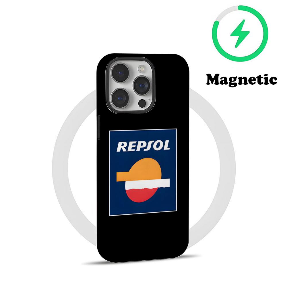 Чехол для телефона RR-Repsol Motor Cool Магнитный Для IPhone 16 15 14 13 12 11 Pro Max X XR XSMax 7 8 Plus Глянцевая Пленка Жесткая PC Крышка