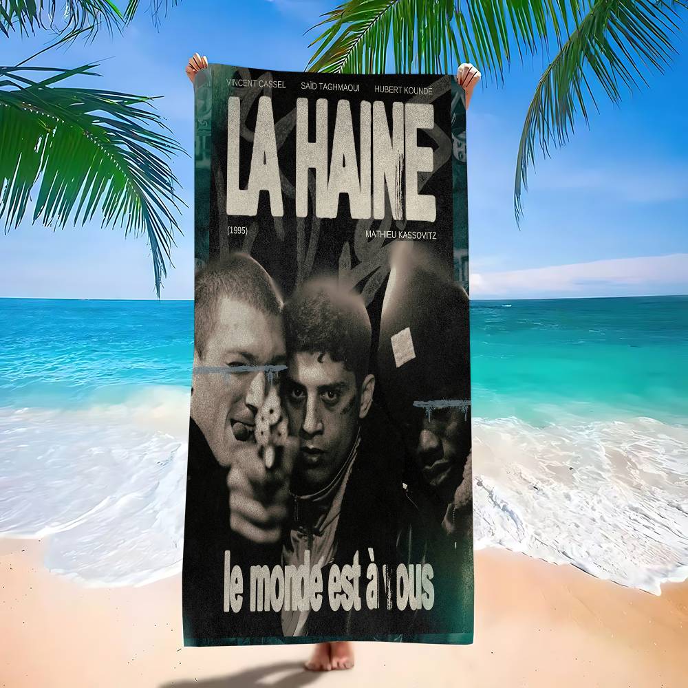 La Haine 1995 Фильмы Банное полотенце Микрофибра Мягкое Впитывающее Воздухопроницаемое Для Девочек Детей Декоративное Мультяшное Пляжное полотенце