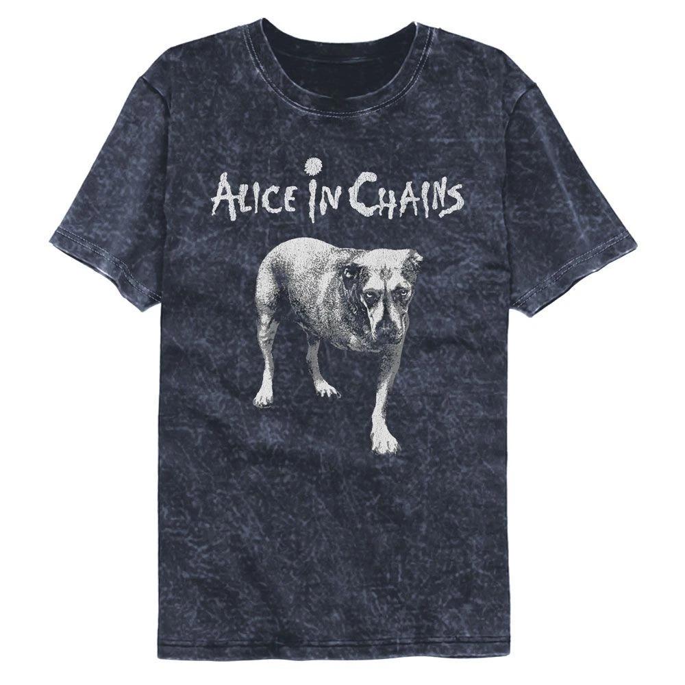 Alice In Chains Tripod Officially Licensed  Short Sleeve Mineral Wash T-Shi