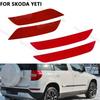 Задний бамперный фонарь для Skoda Yeti 2014 2015 2016 2017 2018 2019 Задний фонарь Отражатель Отражатели Красная полоса лампы Длинный/Короткий