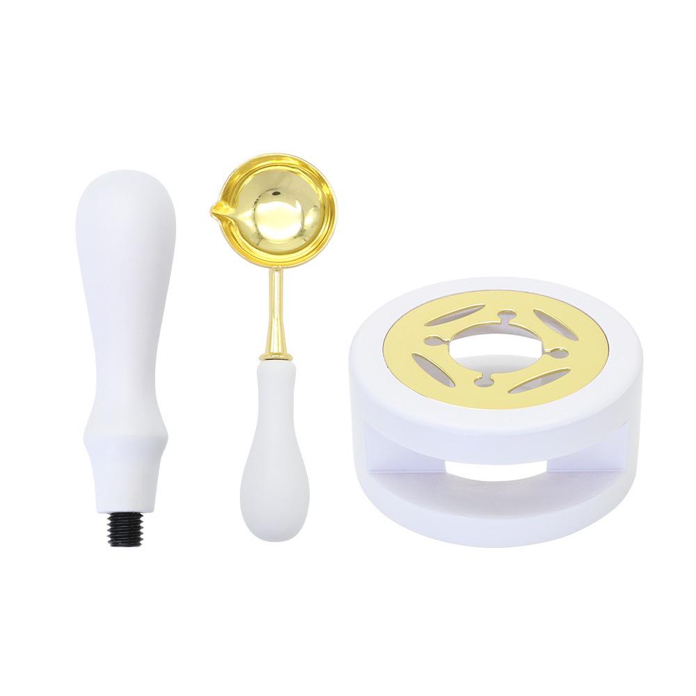 Creative Retro Wax Seal Stamp Set with Melting Furnace and Spoon for Students