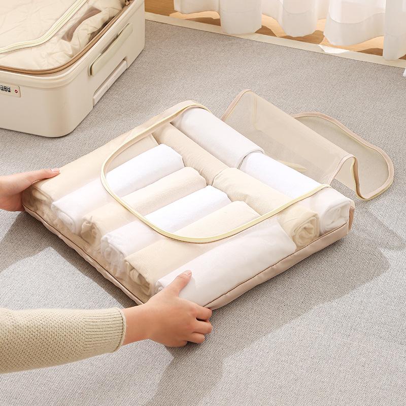 Portable Mesh Travel Storage Bag for Business Trips – Breathable, Foldable, and Efficient Clothing Organizer