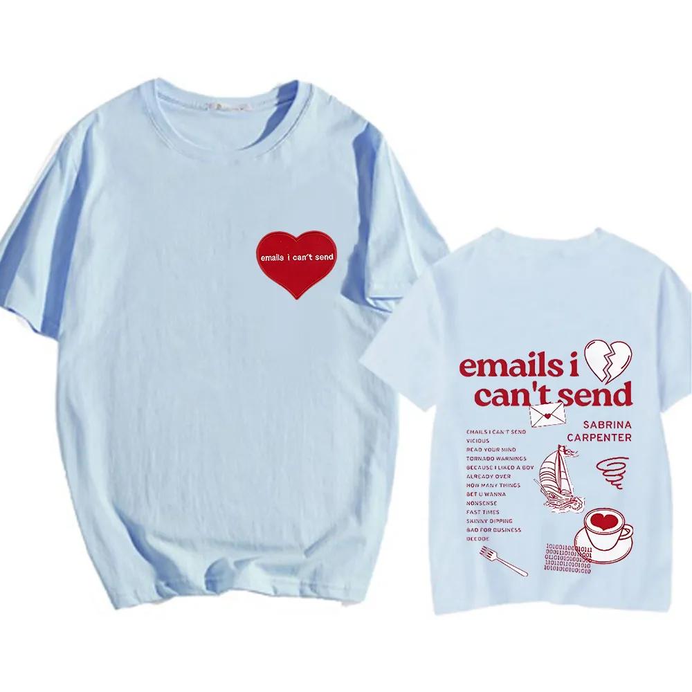 Summer Retro Men's Sabrina Carpenter Printed Round-neck Grunge-style Casual 100% Pure Cotton T-shirt and Fashionable Top