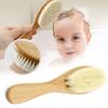 Деревянная расческа для новорожденных, щетка для натуральных волос, мягкая щетина, скраб для ванны, душа, инструменты