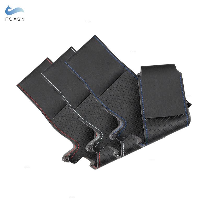 Мягкий перфорированный кожаный чехол для VW Golf 2009 Passat B5 Polo для Seat Leon 1999-2015, ручное шитье, чехол на руль автомобиля