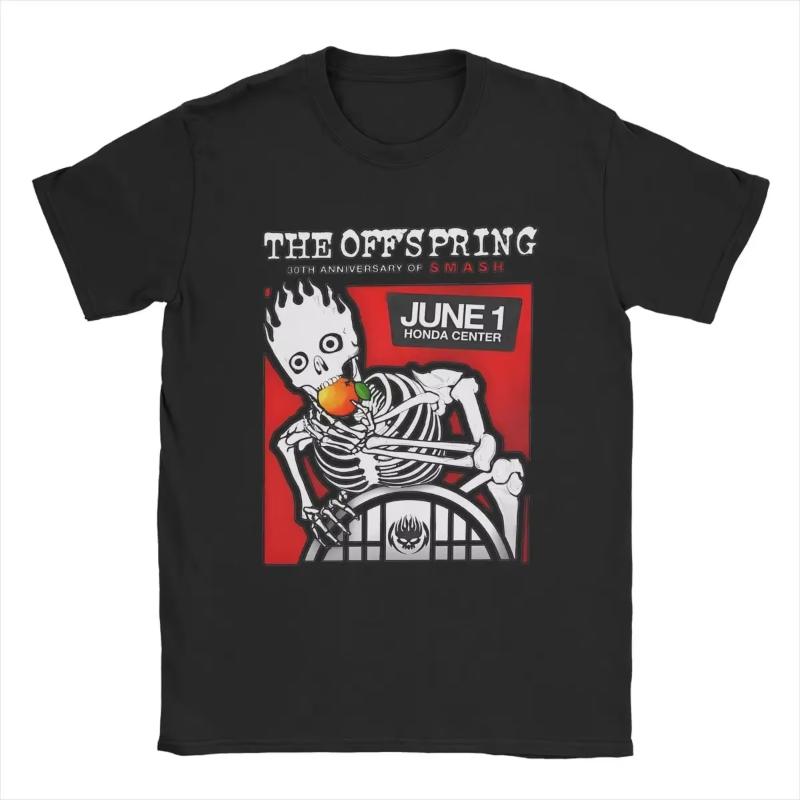Панк-рок группа The Offspring Забавная футболка Летний тренд Фанаты Энтузиасты Печатный топ Уличный стиль