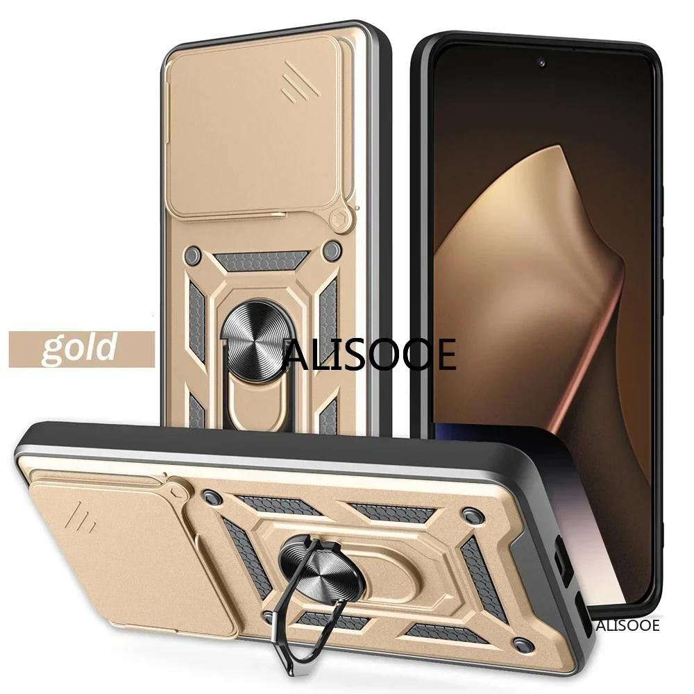 Для Xiaomi 15T Pro Чехол для Xiaomi Mi 15T Крышка Броня Сдвижная Камера Кольцо-Подставка Держатель Полная Защита Чехол для Телефона