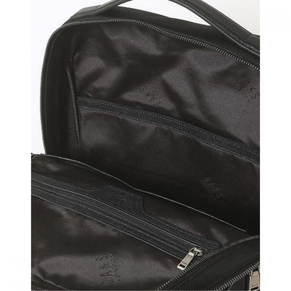Daks Black Leather Nylon Backpack Dbba2e308bk