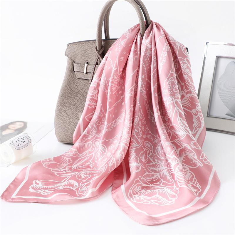 70 * 70cm New Silk Small Square Scarf For Women'S Neck Protection Professional Scarf Versatile Hair Tie Headscarf Scarf