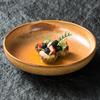 Kiln Changes Retro Ceramic Deep Plate Restaurant Thick Soup Plate Salad Plate Pasta Plates Fish Plates Creative Tableware