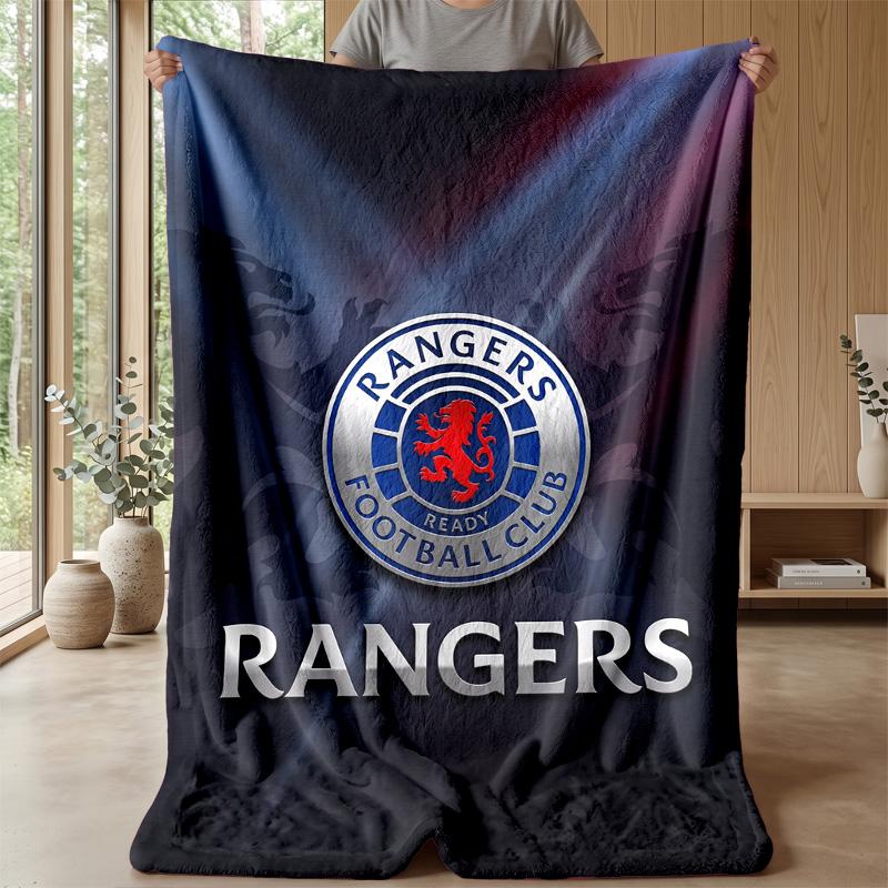 Rangers FC Soft Flannel Fleece Blanket Lightweight Cozy Warm Throw Blanket For Sofa Bed Home Decor