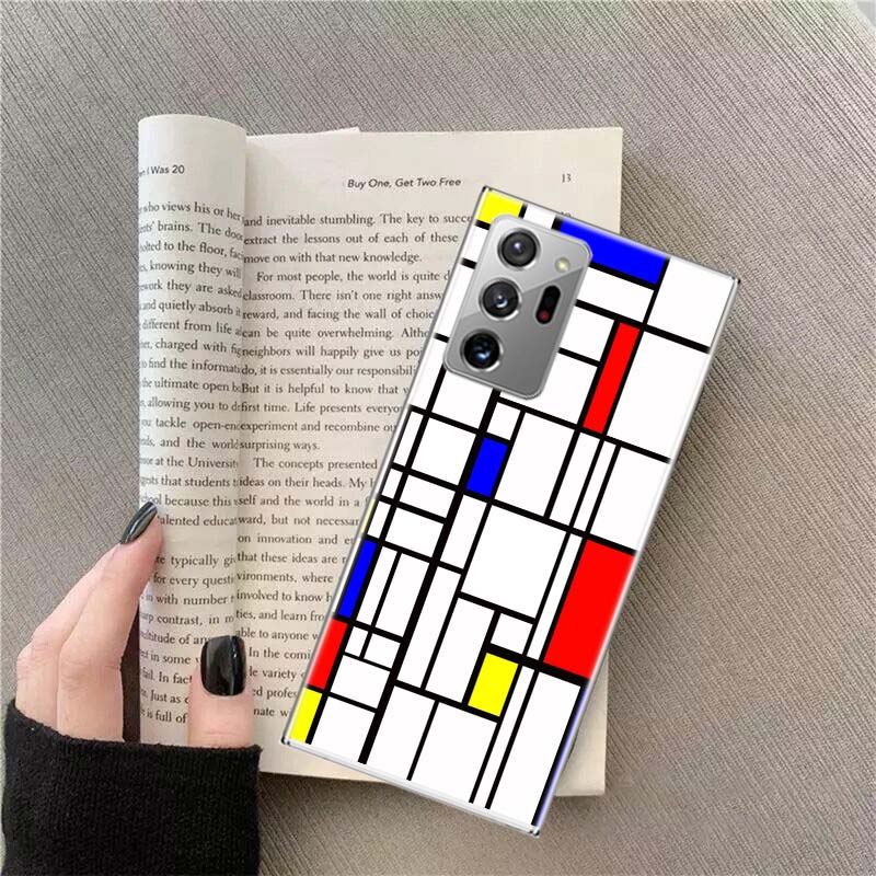 TOPLBPCS Чехол-сетка Mondrian для Samsung A17 A37 A57 A54 A14 A24 A34 A07 A04S A02S A12 A22 A32 A52S A16 A26 A36 A56 A72 Gal