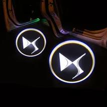 2Pcs LED Logo Car Door Light For Citroen DS DS3 2015-2024 Projector Emblem Sticker Accessories