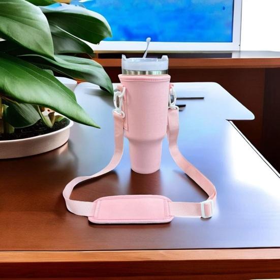 Water Bottle Carrier Bag Holder Adjustable Shoulder Strap Cup Sleeve Tumbler 30/40 Oz Water Bottle Sling Bag Sleeve Holder Carrier