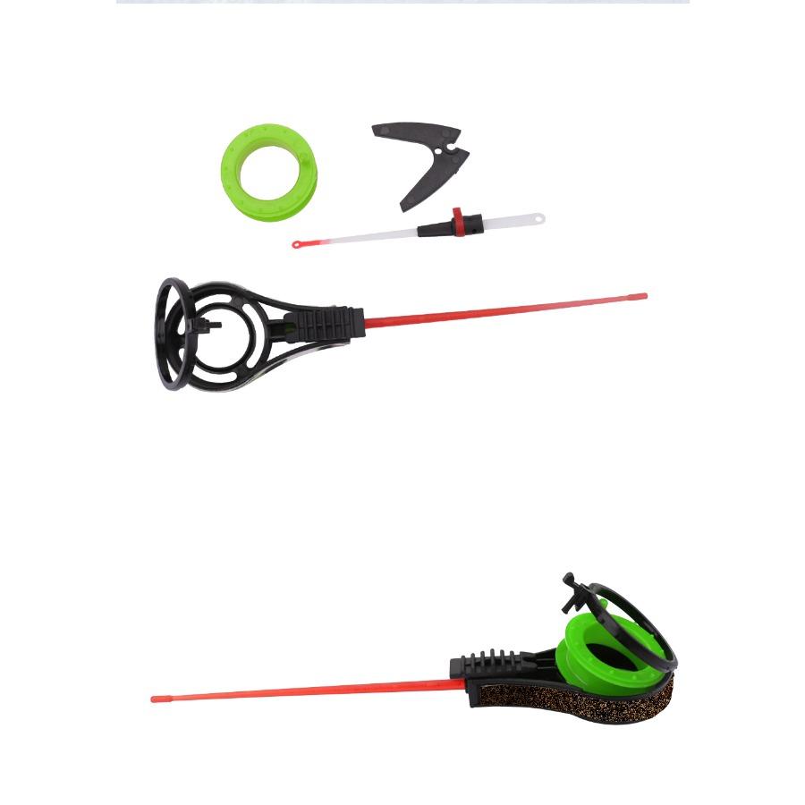 FTK Портативная съемная зимняя комбинация удочки и катушки для зимней зимней удочки (с держателем стержня), Легко носить с собой, также можно заменить на другой наконечник стержня