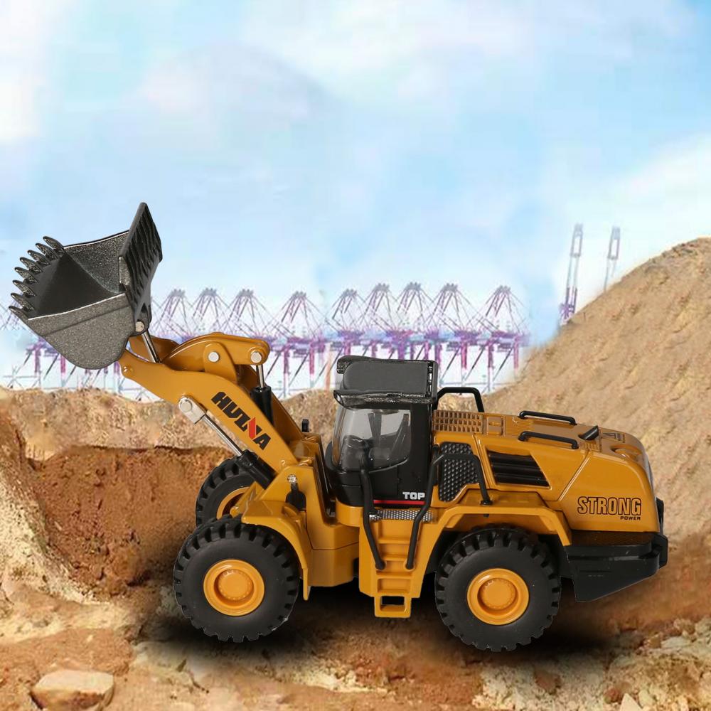 УИНА 1:60 Alloy Экскаватор Самосвал Модель Литая Металлическая Модель Строительная Техника Бульдозер Погрузчик Игрушечные Машинки для Мальчиков Детей