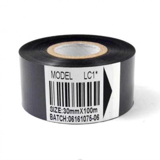 LC1 Thermal Printer Ribbon Ink Thermal Transfer Ribbon Round Black Belt Code Tape Packaging Machine Heat Transfer Date Ribbon 3
