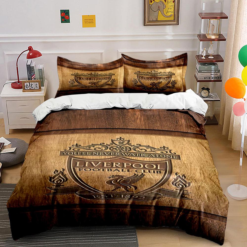 Liverpool Football Club crest. Bedding sets Duvet cover sets Duvet covers Pillowcases(1 * Duvet Cover 2 * Pillowcases without duvet insert)