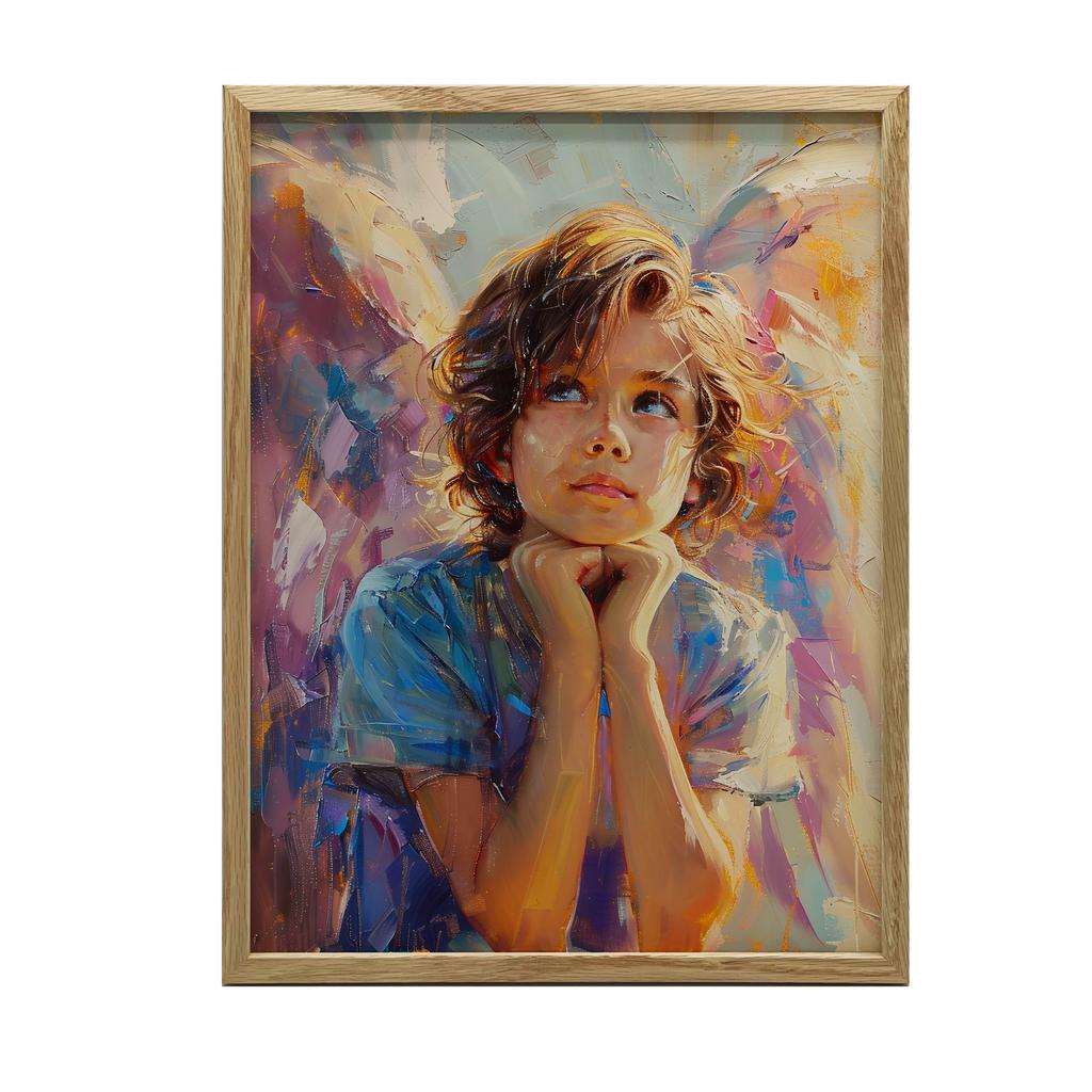 Poster Angelic Reverie Poster Angelic Reverie, 30X40 Cm, Frameless, Premium Canvas On Stretcher