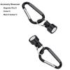 Magnetic Net Release Holder, Double Keychain Hook for Fly Fishing - Black