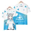 Popular Game Blue Archive Cosplay T-Shirts 3D Sunaookami Shiroko Print Kids Cartoon Anime Tees Summer Men Women Harajuku Y2k Top
