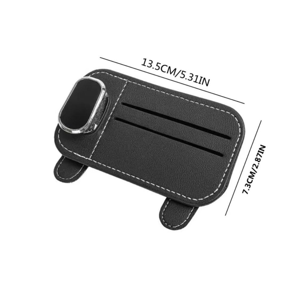Anti-scratch Glasses Clip PU Leather Eyeglasses Hanger Sunglasses Holder Vehicle Accessories