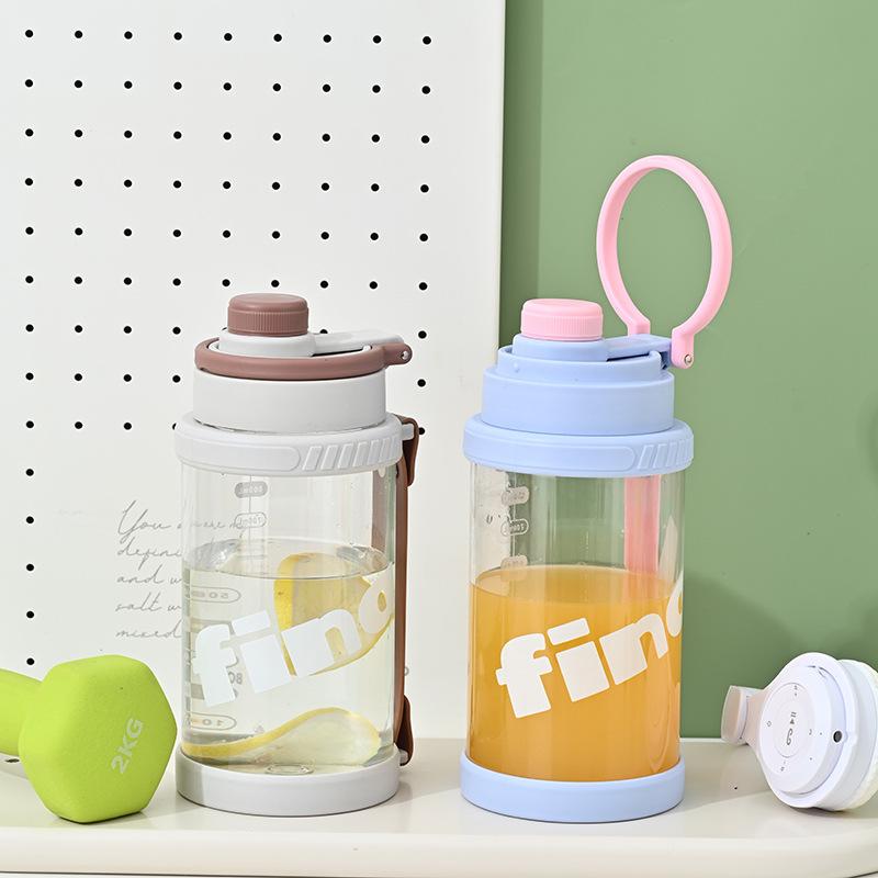 Good-looking Plastic Fruit Tea Cup Portable Tumbler Office with Handle Cup with Straw Men and Women Scented Tea Brewing Tea Cup