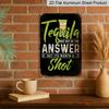 2D Flat, 1pc Vintage Tequila Quote Metal Aluminum Sign - Funny "Tequila May Not Be The Answer But It'S Worth A Shot" Bar Decor - Heavy-Duty Aluminum