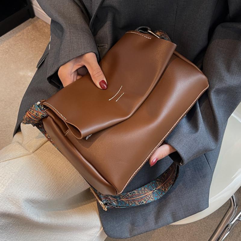 Yogodlns Винтажная сумка, женская новая высококачественная сумка на плечо, простая и универсальная, с широким ремнем, однотонная сумка через плечо, маленькая квадратная сумка