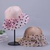 Women's Summer Sunshade Breathable Organza Flower Fisherman Hat - Korean Style