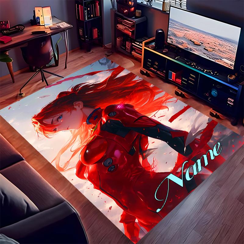 Custom personalization Asuka Langley Soryu Print Area Rug - Soft, Washable Non-Slip Indoor Mat,Living Room,Home&Office Decorative Rug