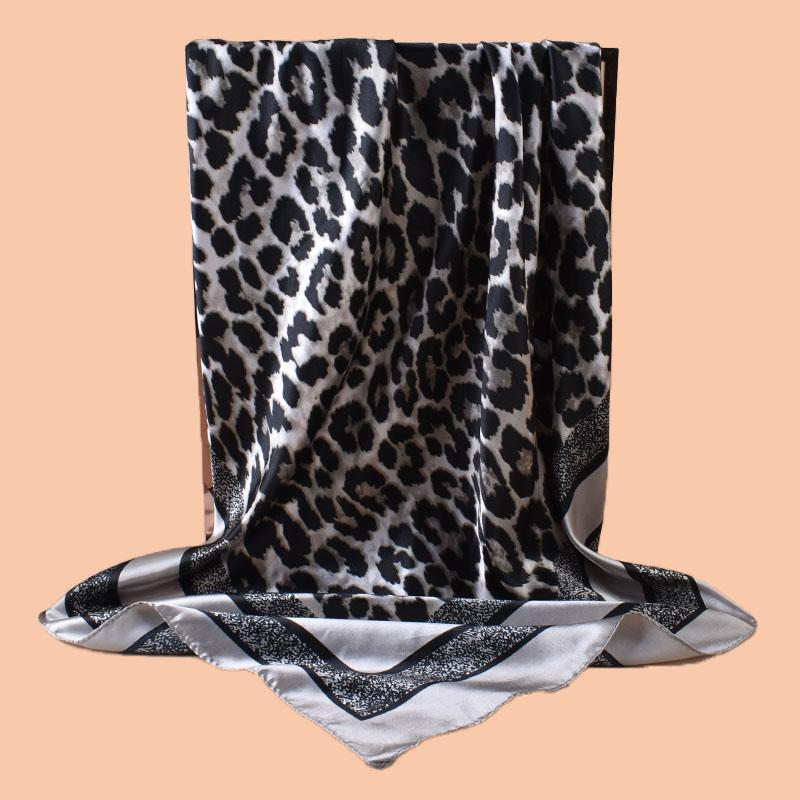 1PC Ladies Sexy Leopard Print Woven Scarf Large Fashionable Headscarf Travel Party Ladies Silk Scarf Versatile Wrap Stylish